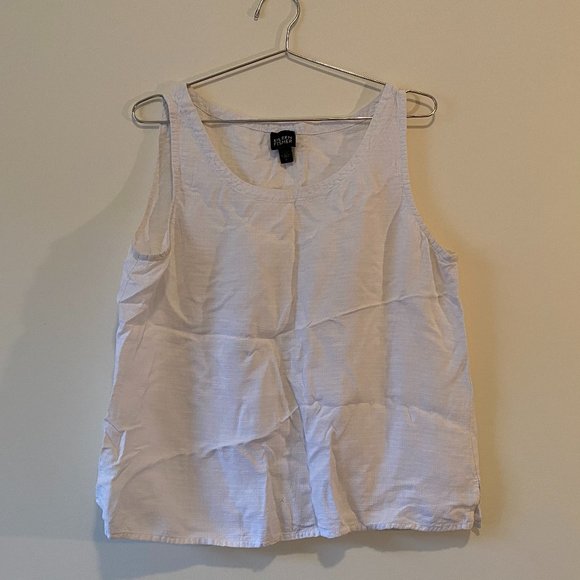 Eileen Fisher Tops - White Linen Eileen Fisher Tank Top